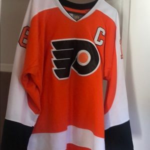 Philadelphia Flyers Bobby Clarke throwback jersey